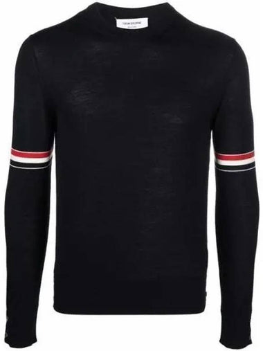 MKA412A RWB fine merino wool knit y101 4415 1009473 - THOM BROWNE - BALAAN 1