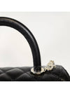 Coco Handle Caviar Gold Small Tote Bag Black - CHANEL - BALAAN 7