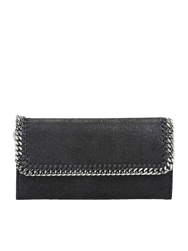 silver Falabella Continental long wallet black - STELLA MCCARTNEY - BALAAN 2