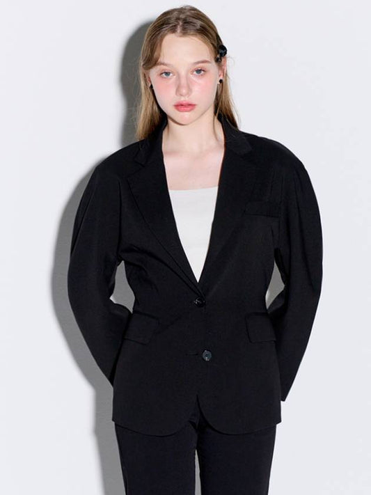 Volume sleeve tailored jacket_Black - OPENING SUNSHINE - BALAAN 1