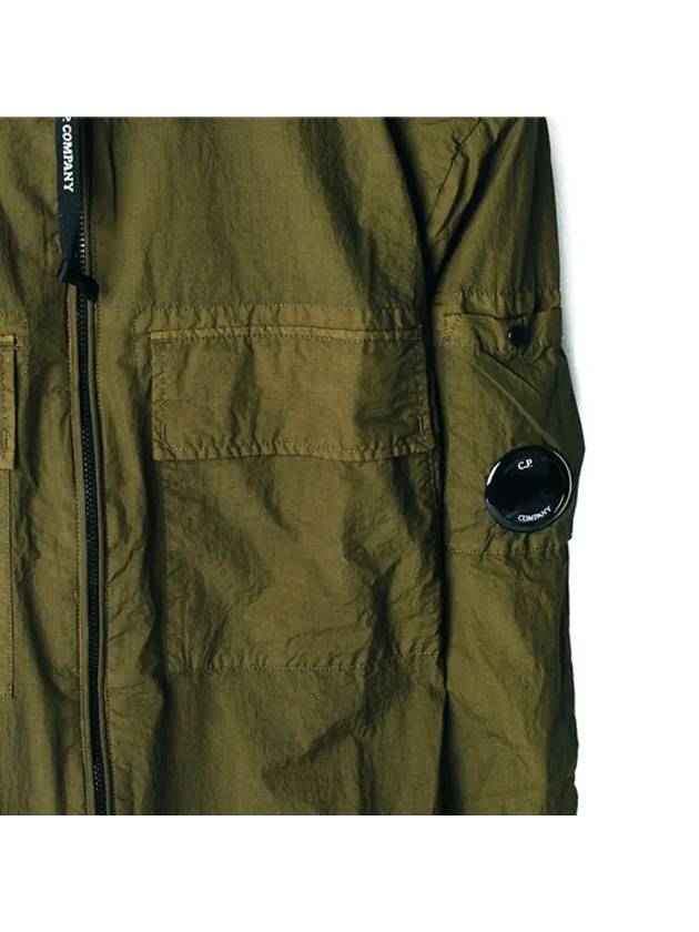 Chrome R Lens Wappen Overshirt Zip-Up Jacket Green - CP COMPANY - BALAAN 5