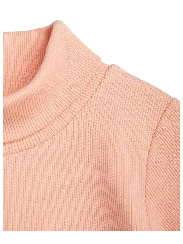 Kids Turtleneck Ribbed T Shirt Pink 22220114 28 - MINI RODINI - BALAAN 4