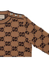 GG Bouclé Jacquard Crew Neck Wool Knit Top Camel - GUCCI - BALAAN 5