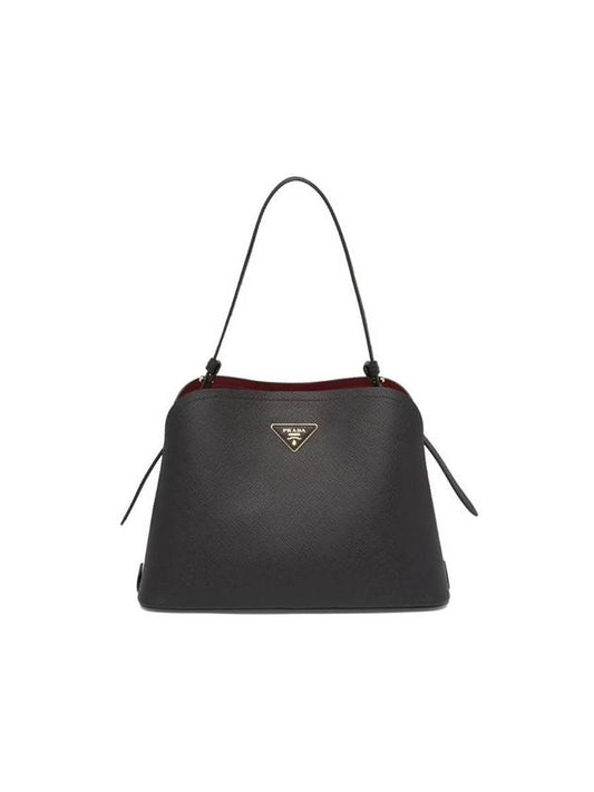 Saffiano Leather Martini Bag Black Seris - PRADA - BALAAN 1