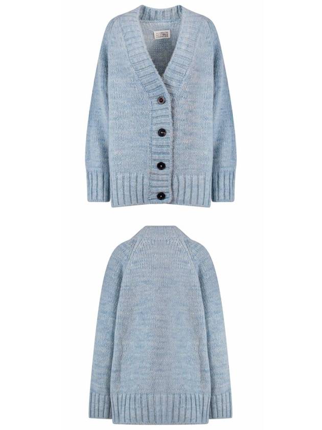 Botanical Dyed V-Neck Knit Cardigan Pale Blue - MAISON MARGIELA - BALAAN 6