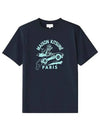 Racing Fox Short Sleeve T-Shirt Blue - MAISON KITSUNE - BALAAN 3