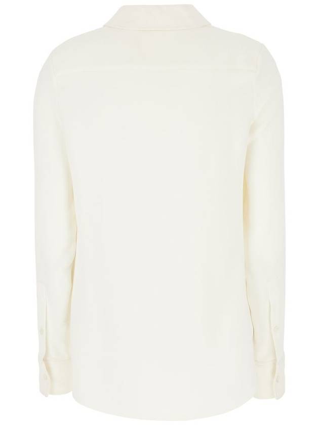 Women's Petal Crochet Compact Crepe Shirt Cream - STELLA MCCARTNEY - BALAAN 3