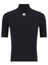 Courrèges short sleeve rib knit PERMPU026FI0001 7075 - COURREGES - BALAAN 2