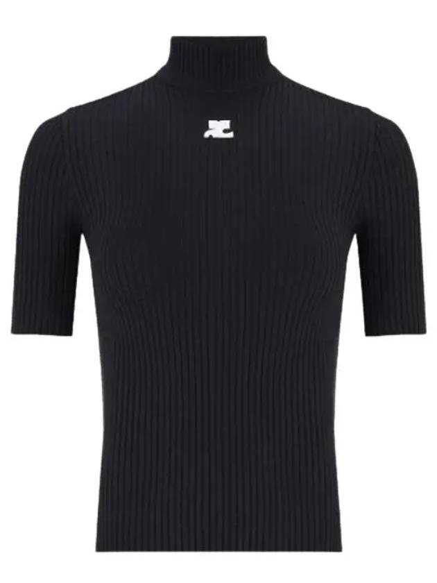 Courrèges short sleeve rib knit PERMPU026FI0001 7075 - COURREGES - BALAAN 2