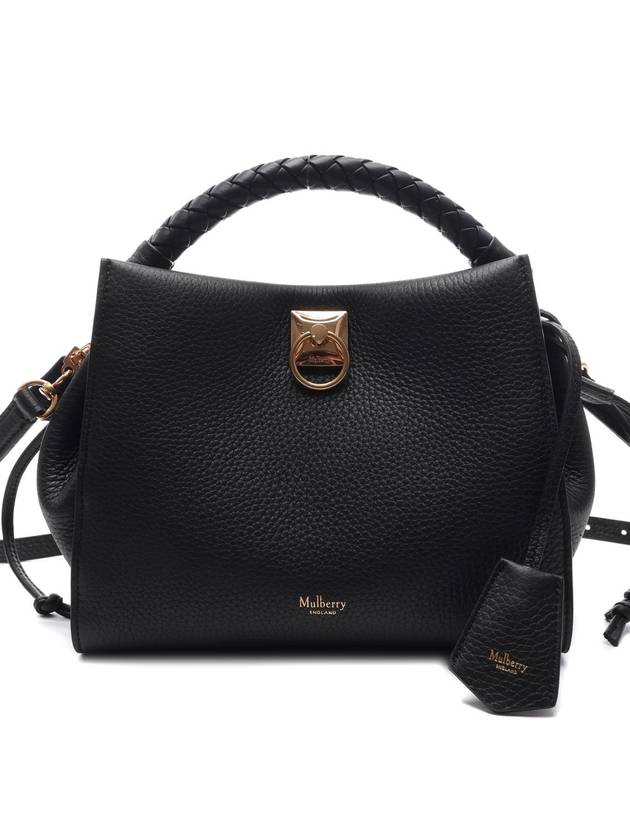 Iris Small Heavy Grain Shoulder Bag Black - MULBERRY - BALAAN 2