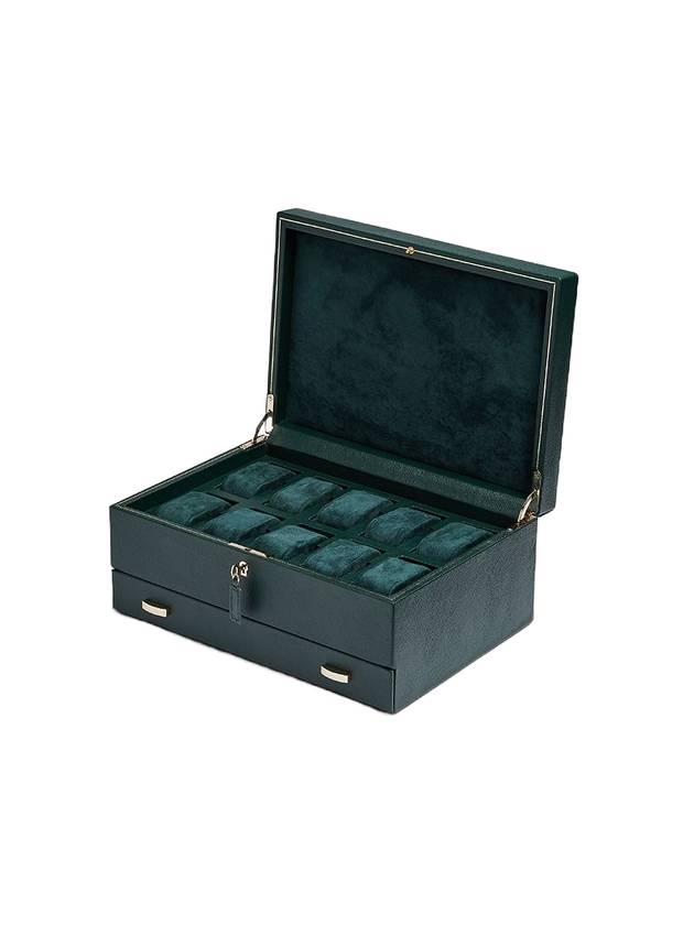 1834 British Racing 10-Block Watch Storage Box Green - WOLF - BALAAN 1