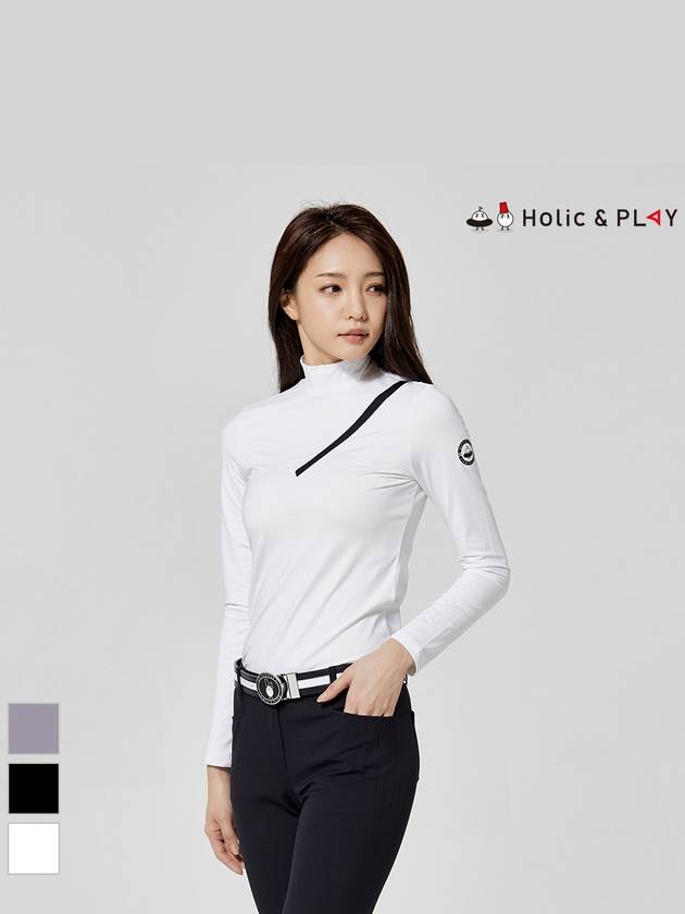 Women s V point round golf t shirt HA3WTS001 - HOLIC&PLAY - BALAAN 1