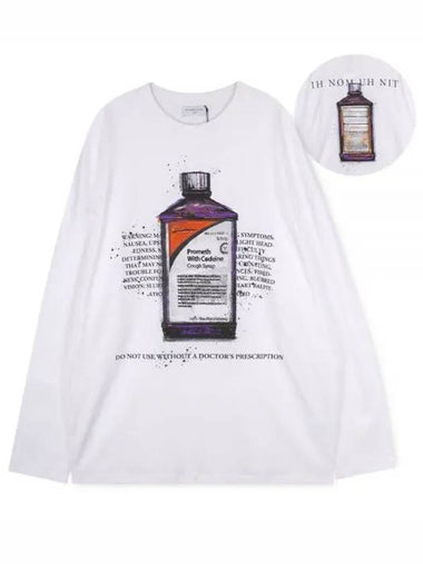 Men s bottle print white long sleeve t shirt NUS19261 001 1156760 - IH NOM UH NIT - BALAAN 1