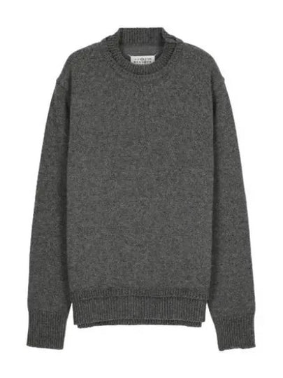 Back Stitch Elbow Patch Knit Top Grey - MAISON MARGIELA - BALAAN 2