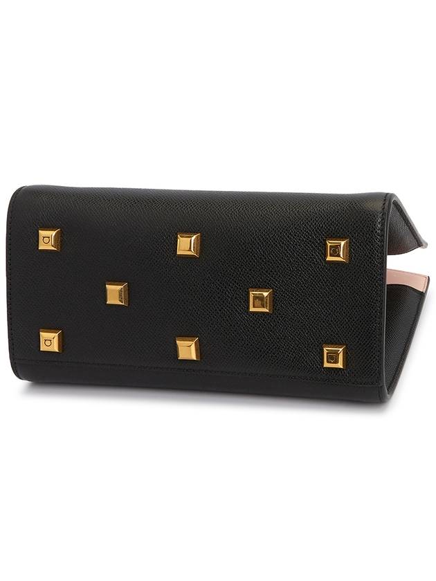 Gancini Studio Box Tote Bag Black Bonbon - SALVATORE FERRAGAMO - BALAAN 6