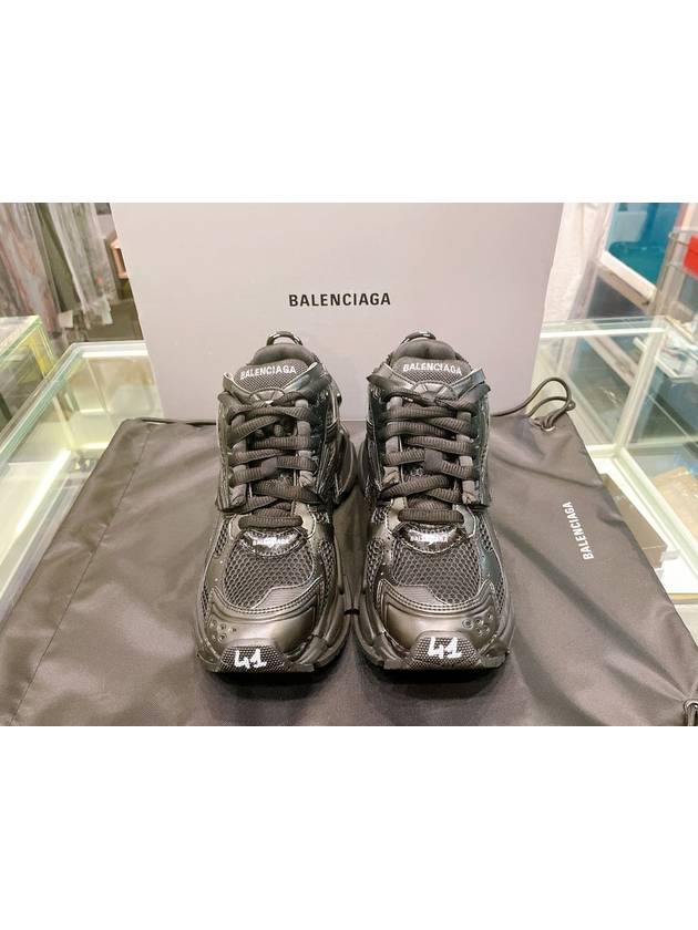 Men's Mesh Runner Low Top Sneakers Black - BALENCIAGA - BALAAN.