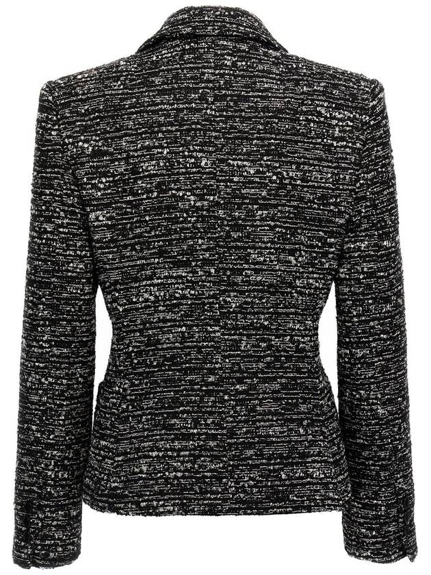 Boucle single breasted blazer jacket black - ALBERTA FERRETTI - BALAAN 3