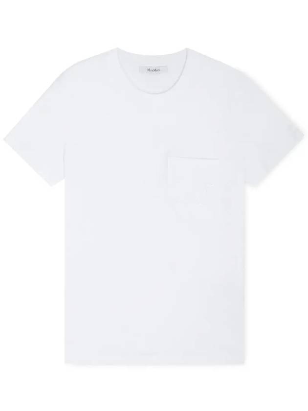 Papaia Logo Cotton Short Sleeve T-Shirt White - MAX MARA - BALAAN 4