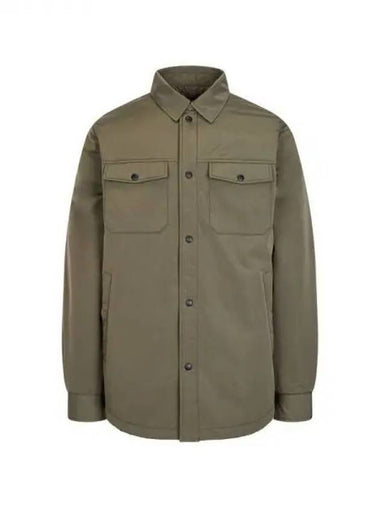 Men s Nylon Snap Button Padded Jacket Olive 271532 - ARMANI EXCHANGE - BALAAN 1