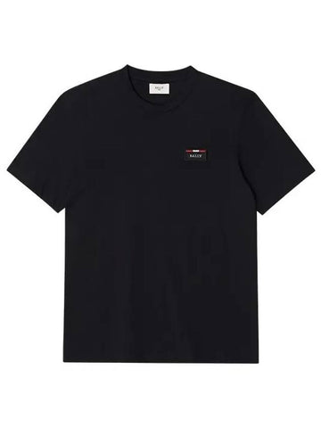 Short sleeve 603085 05021 F000 logo patch men's short sleeve t-shirt - BALLY - BALAAN 1