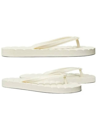 Kira Logo Flip Flops Ivory - TORY BURCH - BALAAN 2