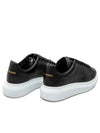 Oversized Leather Low Top Sneakers Black - ALEXANDER MCQUEEN - BALAAN 5