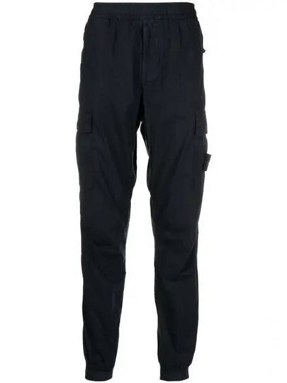 Stretch Cotton Tela Paracadute Cargo Straight Pants Navy Blue - STONE ISLAND - BALAAN 2