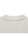 Intarsia Big Heart Logo Wool Knit Top Ivory - AMI - BALAAN 8