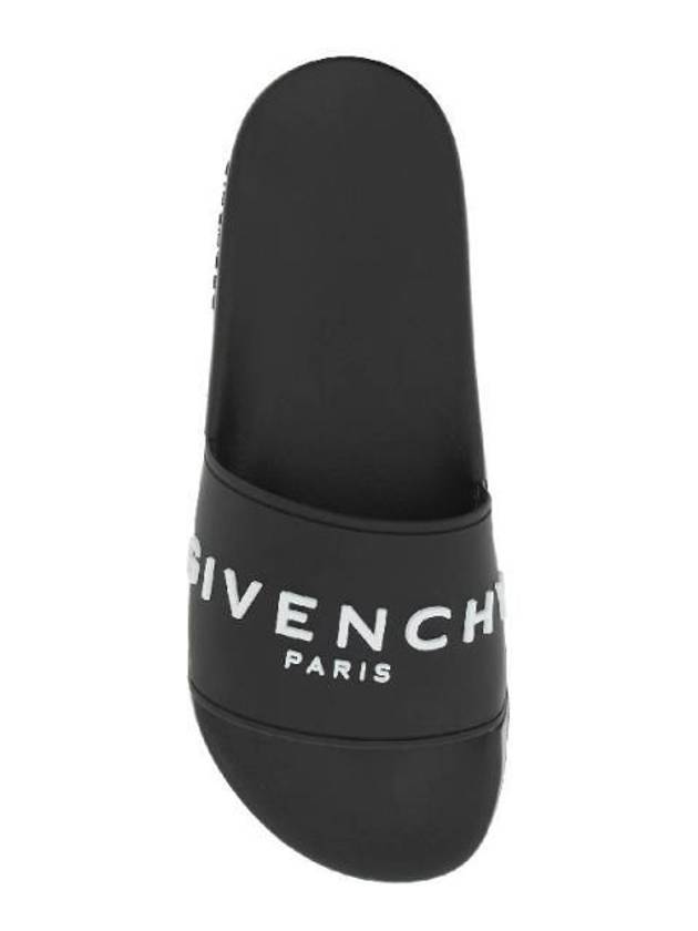 Logo Detail Slides Slippers Black - GIVENCHY - BALAAN 2