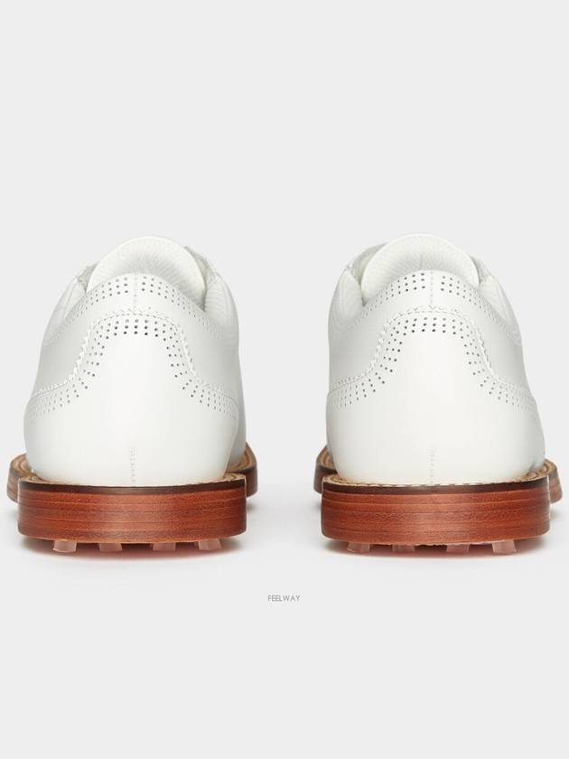 Men'S Perforated Brogue Gallivanter Spikeless White - G/FORE - BALAAN 5