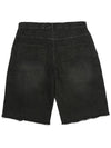 Washed Denim Bermuda Pants Black - OGARP - BALAAN 3