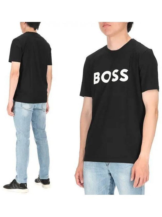 Logo Short Sleeve T-Shirt Black - HUGO BOSS - BALAAN 2