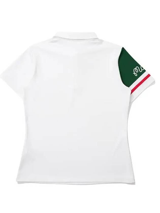 Malbon Color Block Women s Mesh T Shirt M4222PTS35WHT - MALBON GOLF - BALAAN 2