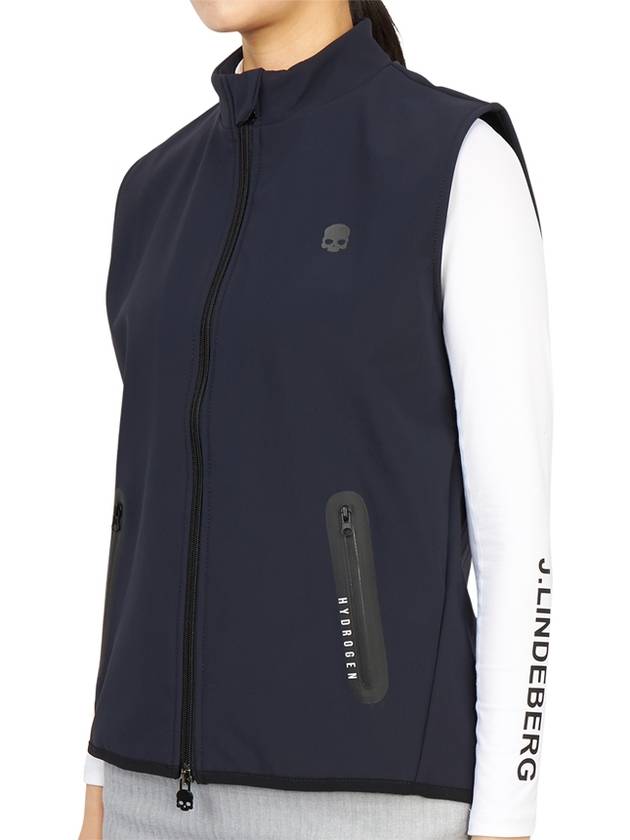 Women's Brushed Vest Navy - HYDROGEN - BALAAN 4