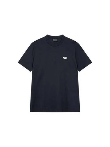 Men s Easy Face Patch T Shirt Dark Navy 271148 - EMPORIO ARMANI - BALAAN 1