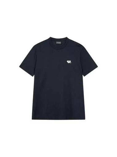 Men s Easy Face Patch T Shirt Dark Navy 271148 - EMPORIO ARMANI - BALAAN 1