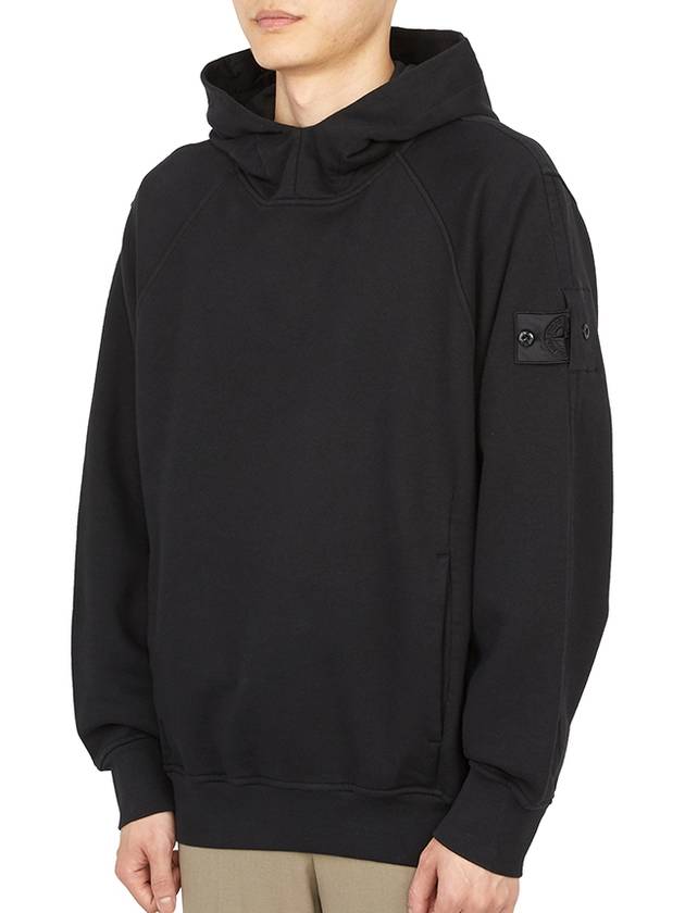 Compass Wappen Patch Cotton Hoodie Black - STONE ISLAND - BALAAN 3