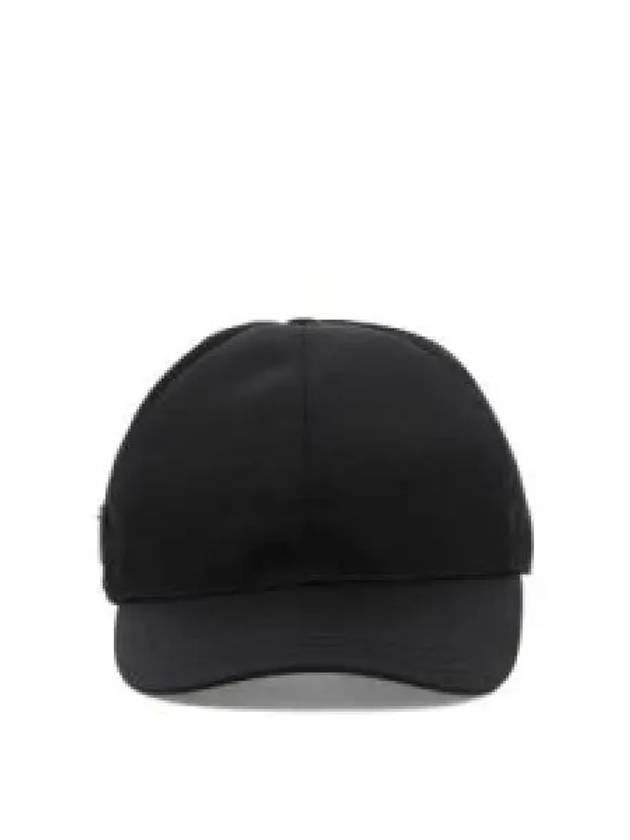 Re-Nylon Triangle Logo Baseball Cap Black - PRADA - BALAAN 2