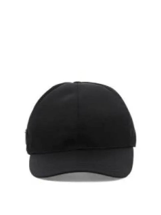 Re-Nylon Triangle Logo Baseball Cap Black - PRADA - BALAAN 2