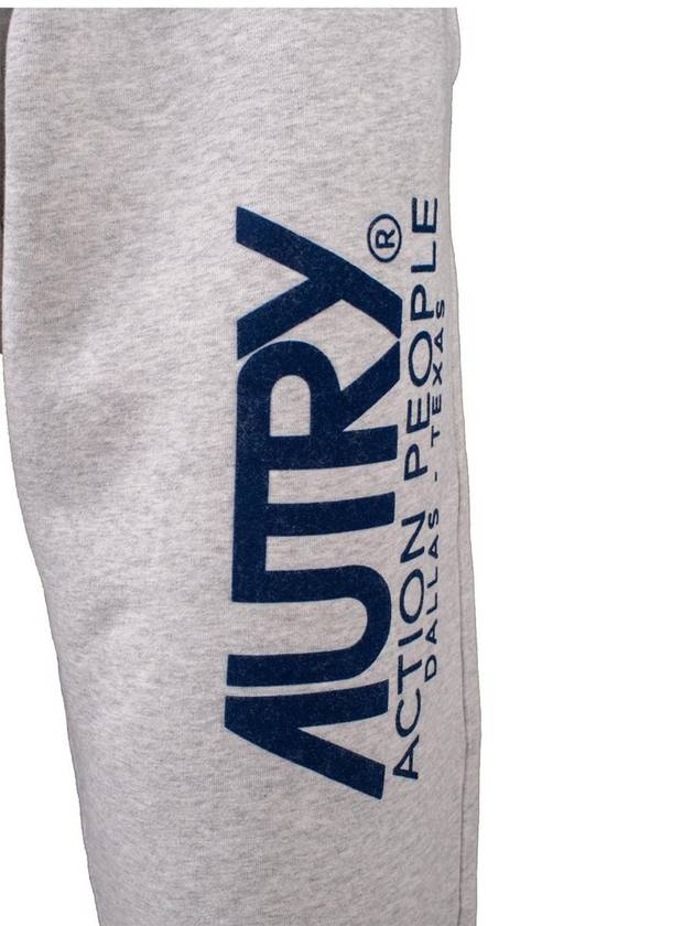 Autry Gray Plush Pants With Logo - AUTRY - BALAAN 2