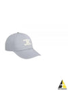 Triomphe logo patch ball cap pearl gray - CELINE - BALAAN 2