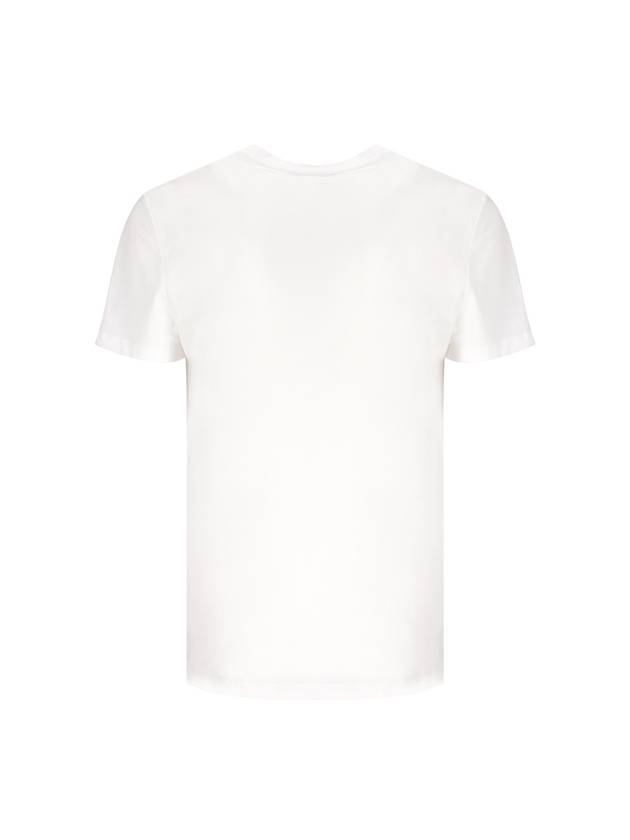 Metallic Logo Short Sleeve T-Shirt White - BALMAIN - BALAAN 3