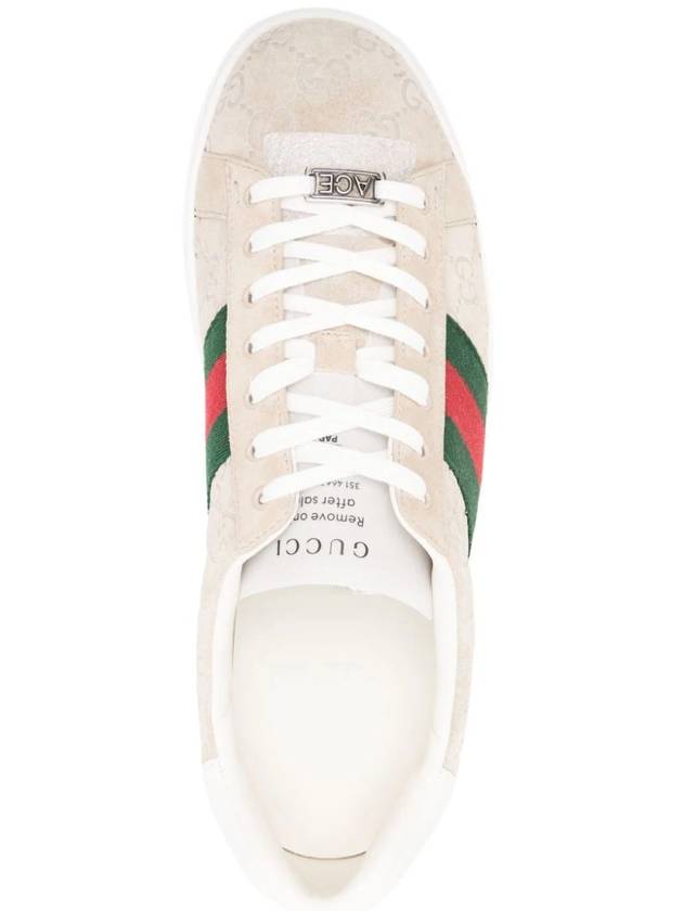 Web Ace GG Supreme Low Top Sneakers Beige Ebony - GUCCI - BALAAN 5