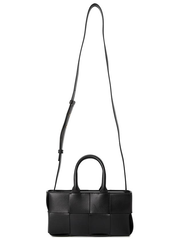 East West Arco Mini Tote Bag Black - BOTTEGA VENETA - BALAAN 7