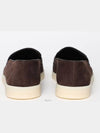 Triangle Logo Suede Loafers Dark Brown - PRADA - BALAAN 5