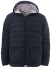 Ultra Light Nylon Hooded Down Padding Navy - THOM BROWNE - BALAAN 3