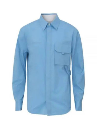 Pocket Long-Sleeve Shirt Blue - HELMUT LANG - BALAAN 1