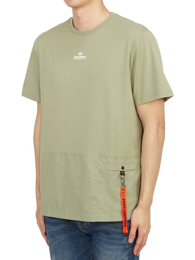 Clint Men's Short Sleeve T-Shirt PMTSRE08 SAGE - PARAJUMPERS - BALAAN 2