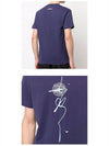 Ink One Printing Short Sleeve T-Shirt Blue - STONE ISLAND - BALAAN 6