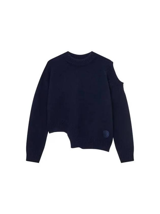 Cashmere Wool Cutout Knit Navy - STELLA MCCARTNEY - BALAAN 1